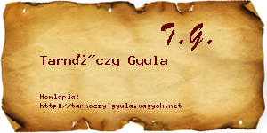 Tarnóczy Gyula névjegykártya